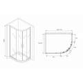 Душевой уголок Abber Schwarzer Diamant AG01118 110x80 стекла прозрачные, профиль хром
