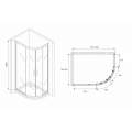 Душевой уголок Abber Schwarzer Diamant AG01128 120x80 стекла прозрачные, профиль хром