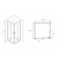 Душевой уголок Abber Schwarzer Diamant AG020805 80x80 стекла прозрачные, профиль хром