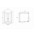 Душевой уголок Abber Schwarzer Diamant AG020905 90x90 стекла прозрачные, профиль хром