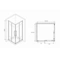 Душевой уголок Abber Schwarzer Diamant AG02090MH 90x90 стекла матовые, профиль хром