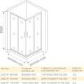 Душевой уголок GoodDoor JAZZ CR-80-C-G 80x80 стекла прозрачные, профиль золото