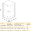 Душевой уголок GoodDoor JAZZ R-120-C-G 80x120 стекла прозрачные, профиль золото