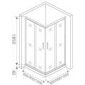 Душевой уголок GoodDoor Latte CR-80-C-WE 80x80