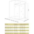 Боковая часть GoodDoor WALK IN SP+P-90-C-CH 90х195