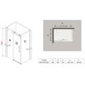 Душевой уголок Black&White Stellar Wind S208 100x80 прозрачные стекла / профиль хром