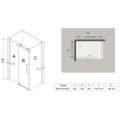 Душевой уголок Black&White Stellar Wind S208 120x80 прозрачные стекла / профиль хром