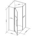 Душевой уголок Black&White Stellar Wind S815 CC 100x100 прозрачные стекла / профиль хром