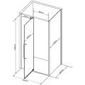 Душевой уголок Black&White Stellar Wind S818 BC 100x80 прозрачные стекла / профиль черный матовый