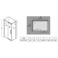 Душевой уголок Black&White Stellar Wind S898 120x80 тонированные стекла / профиль черный матовый