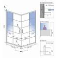 Душевой уголок Calani Delta 80x80 Black CAL-K6520