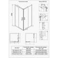 Душевой уголок Veconi RV22-19C1 80x80 стекла матовые, профиль хром