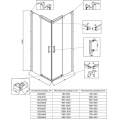 Душевой уголок Veconi RV-50B 120x80 стекла прозрачные, профиль черный