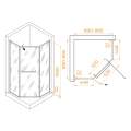 Душевой уголок RGW HO-84-W 350608499-15 90x90 стекла прозрачные, профиль белый