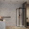 Душевой уголок Roxen Santi 90x90 стекла прозрачные, профиль черный