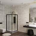 Душевой уголок Roxen Caspia 90x90 стекла прозрачные, профиль черный