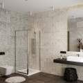 Душевой уголок Roxen Caspia 100x80 стекла прозрачные, профиль хром