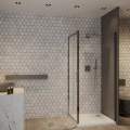 Душевой уголок Roxen Caspia 100x80 стекла прозрачные, профиль хром