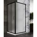 Душевой уголок Roxen Caspia 120x80 стекла прозрачные, профиль черный
