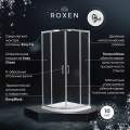 Душевой уголок Roxen Caspia 120x80 стекла прозрачные, профиль черный
