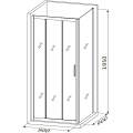 Душевой уголок Roxen Prima 90x90 стекла прозрачные, профиль хром
