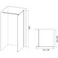 Душевой уголок Iva Walk-In WIX120C 120x200 прозрачное стекло / профиль хром матовый