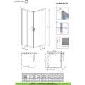 Душевой уголок Radaway Alienta Brushed Light Gold D 80x90 стекла прозрачные, профиль брашированное светлое золото