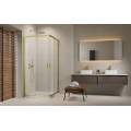 Душевой уголок Radaway Alienta Brushed Light Gold D 80x90 стекла прозрачные, профиль брашированное светлое золото