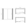 Душевая дверь Abber Komfort AG93130B 130x200 стекла прозрачные, профиль черный