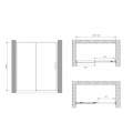 Душевая дверь Abber Komfort AG93150 150x200 стекла прозрачные, профиль хром