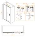 Душевая дверь RGW Classic CL-14 140x185 прозрачное
