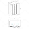 Душевая дверь RGW Classik RGW CL-10 130x185