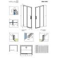 Душевая дверь Radaway Idea Brushed Copper DWJ 100 Left стекло прозрачное