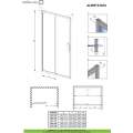 Душевая дверь Radaway Alienta Brushed Light Gold DWJ 100x190 стекла прозрачные, профиль брашированное светлое золото